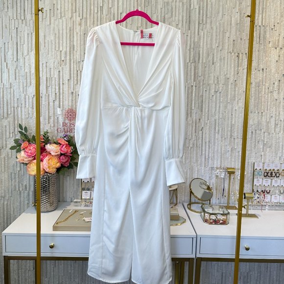 White formal Midi dress - Picture 1 of 7